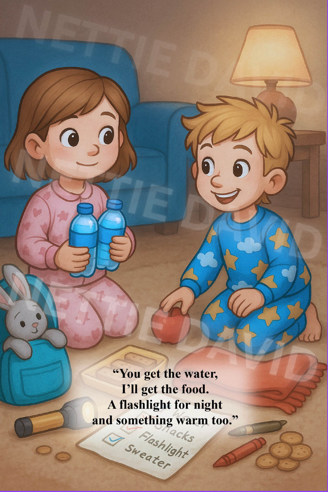 SAMMIE & EVIE RUN FROM A STORM BY NETTIE DAVID