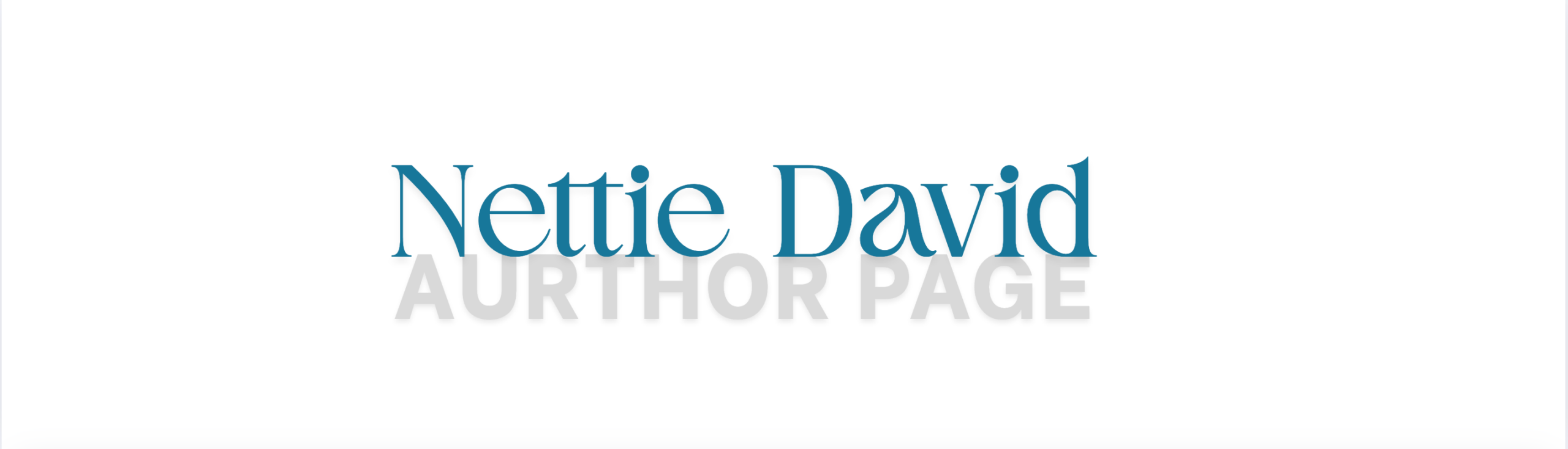 Nettie David Author Page